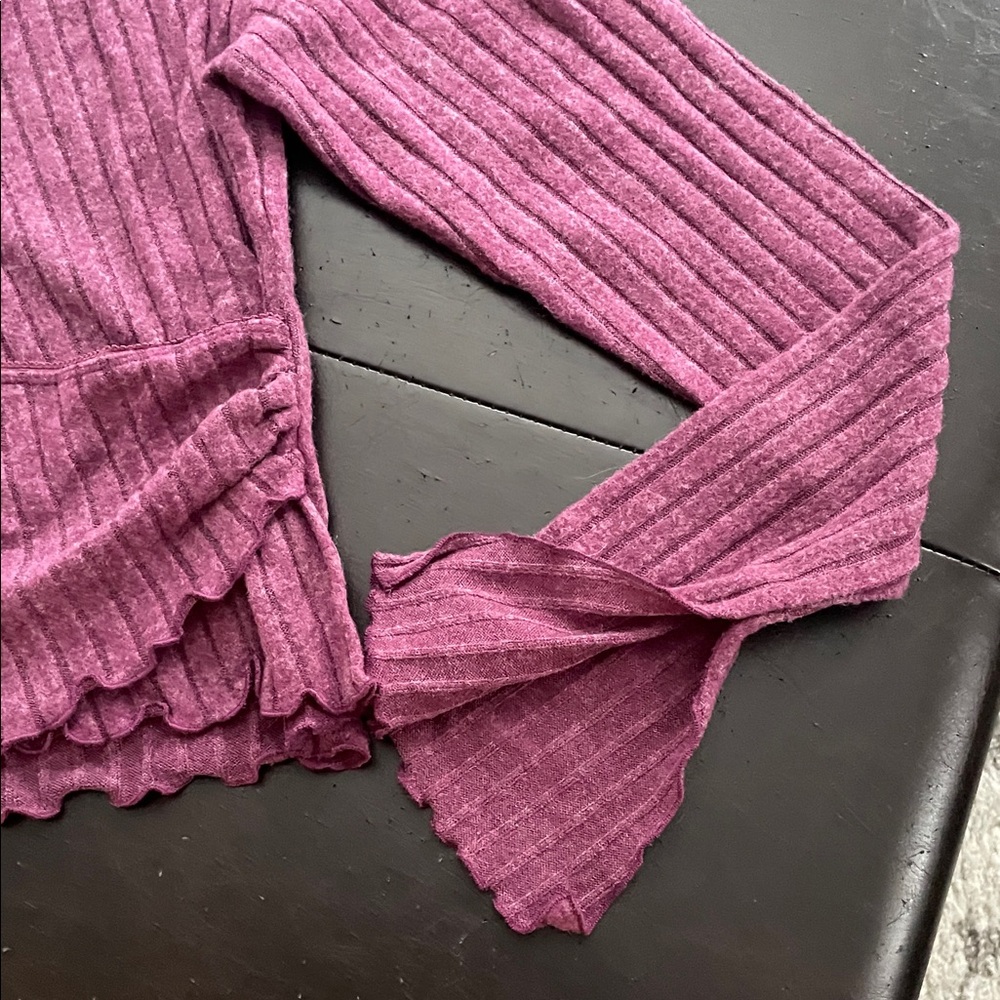Out From Under Ribbed Wrap Top - Picture 6 of 8